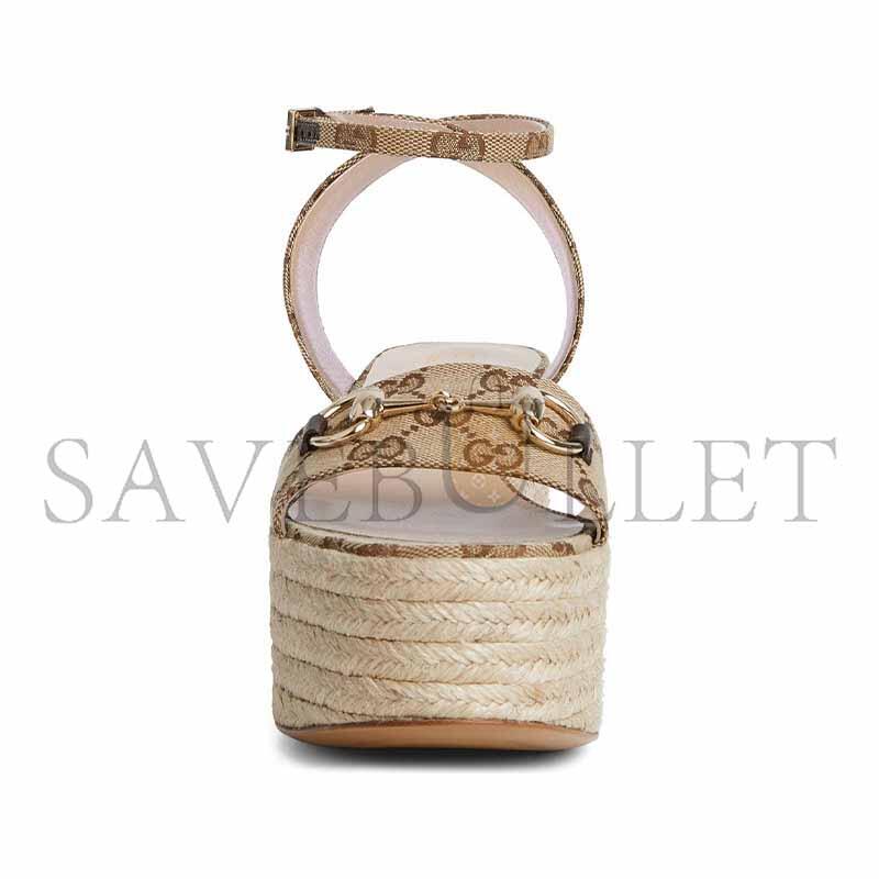 Gvc*1 lady horsebit gg platform espadrille sandals 816692